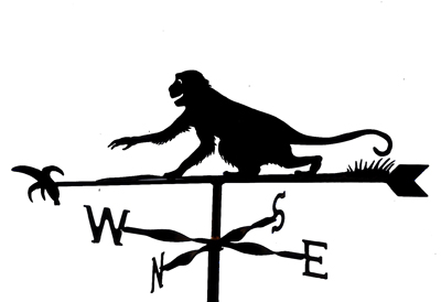 Monkey weathervane